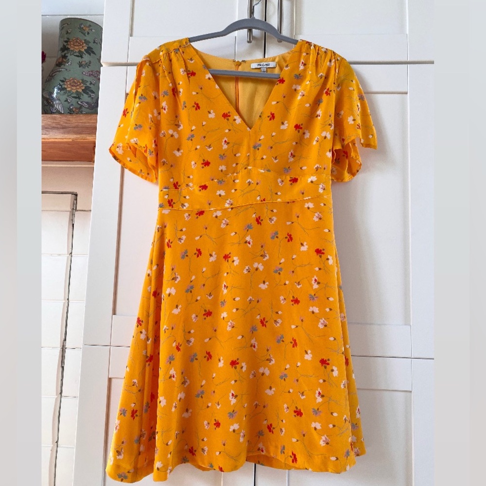 Madewell Floral Silk Dress
